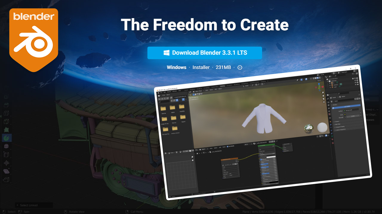 สอนติดตั้งโปรแกรม Blender เวอร์ชั่น 3.3.1 LTS ไว้ทำเสื้อสูท FiveM