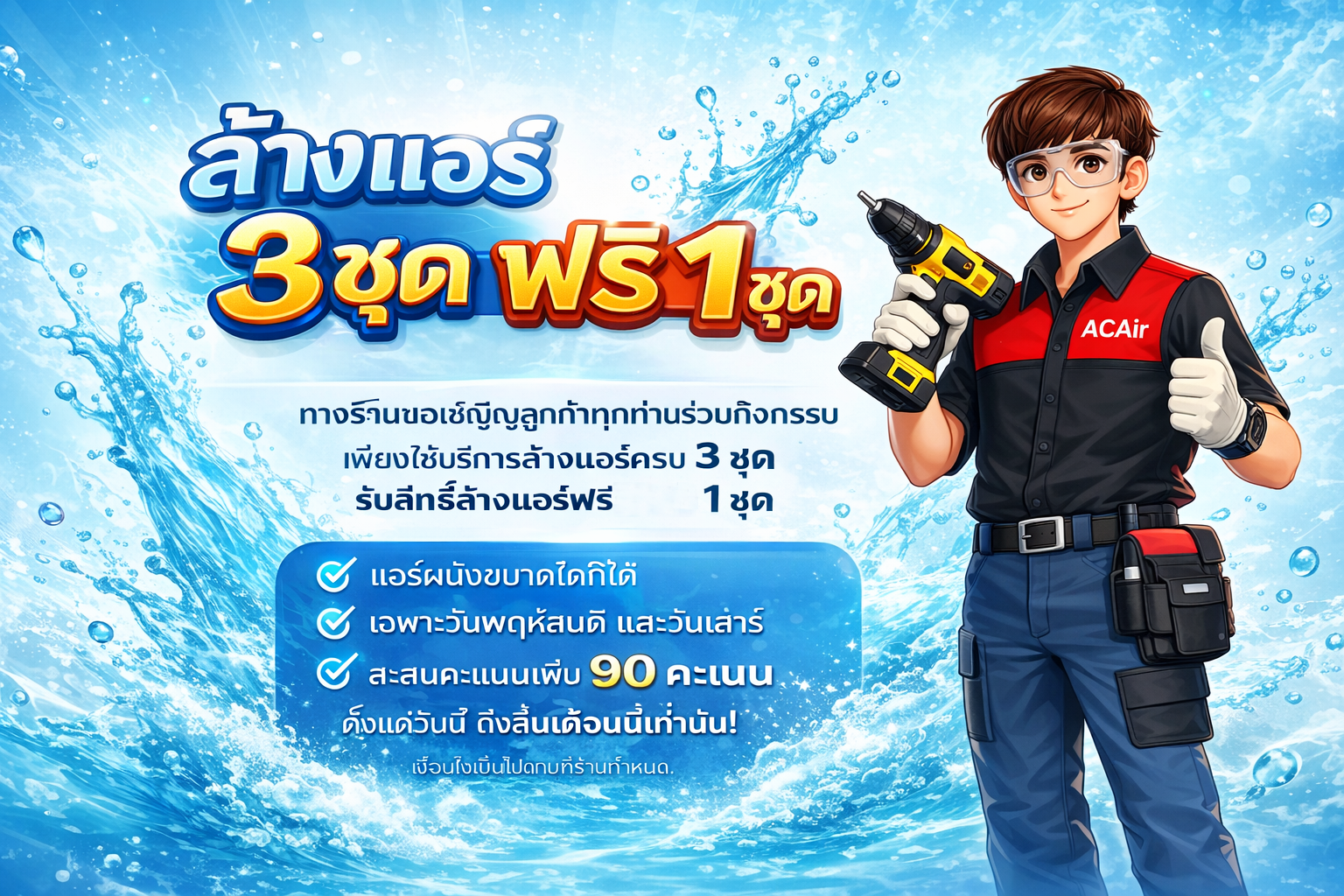 ล้าง 3 ฟรี 1